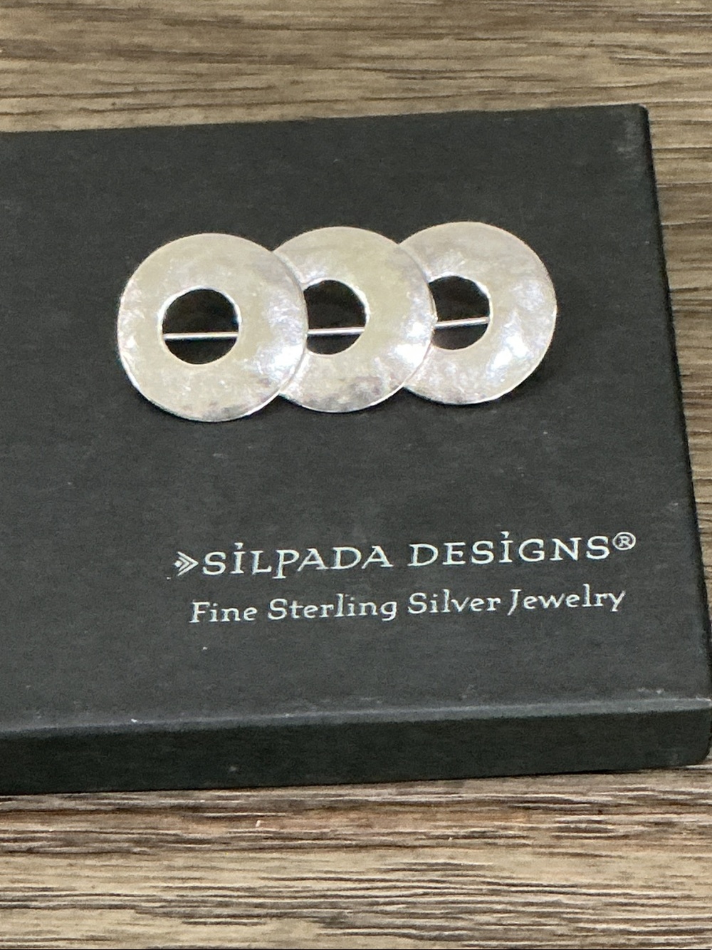 Silpada Sterling Silver Triple Circle Brooch - Silver